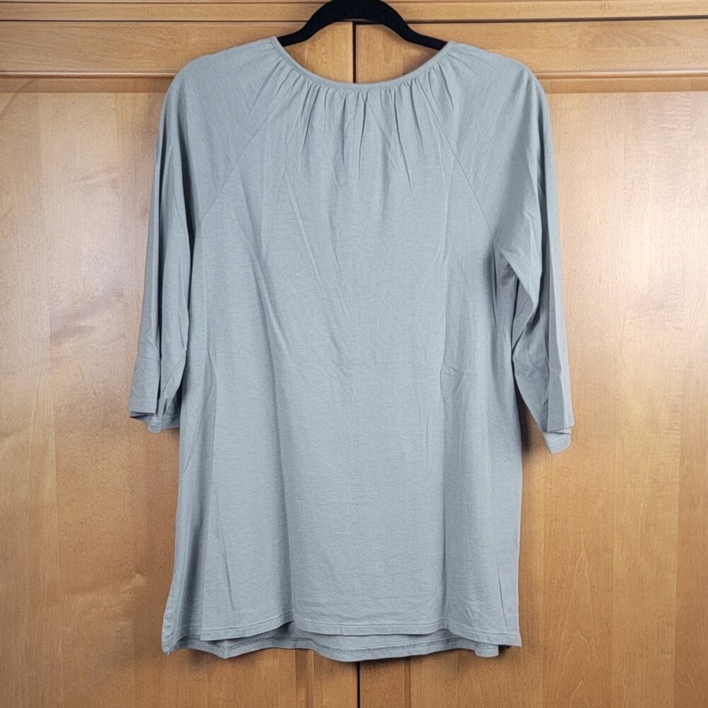 NWT J. Jill Green Peasant Top With Embroidery - XS - Picture 2 of 12